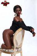 166cm/5ft5 E-Cup Black Silicone Sex Doll - Lena