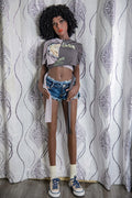 US In Stock - 158cm/5ft2 D-cup TPE Black Sex Doll - C16