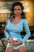 175cm/5ft9 D-cup Curly Hair Tanned Skin TPE Sex Doll with #413 Head