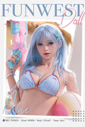 159cm/5ft3 F-Cup Real Skin Texture Cute Real Skin Texture Silicone Sex Doll - #038SJ White