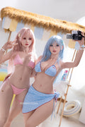 159cm/5ft3 A-Cup Cute Silicone Sex Doll (Optional Realistic Skin Texture) - #032SJ White