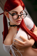 US In Stock - 160cm/5ft3 D-Cup Big Breast Silicone Head Sex Doll - Janice